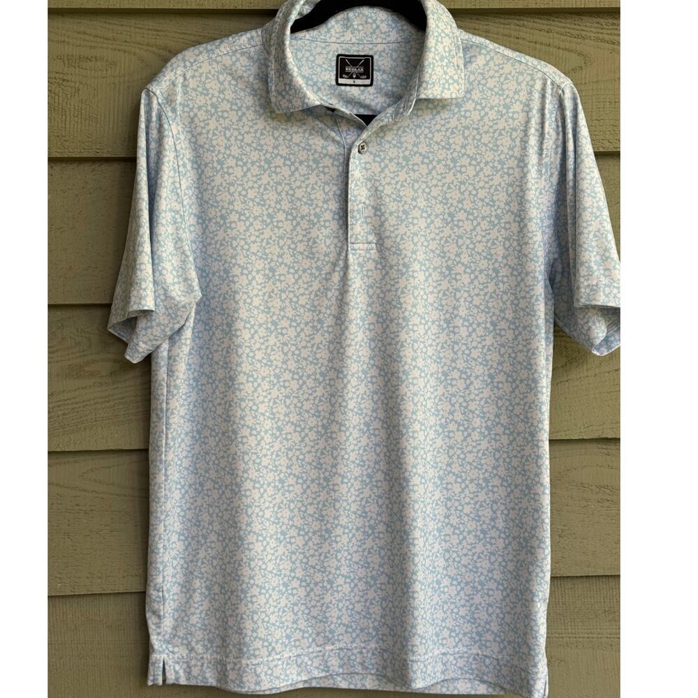 Deolax Men’s Floral Performance Golf Polo Shirt | Size Small